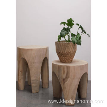 Promotion natural wood home decorative wooden vase